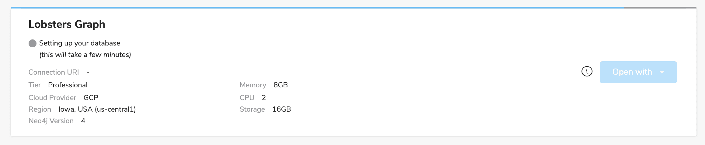 Neo4j Aura instance is starting up...