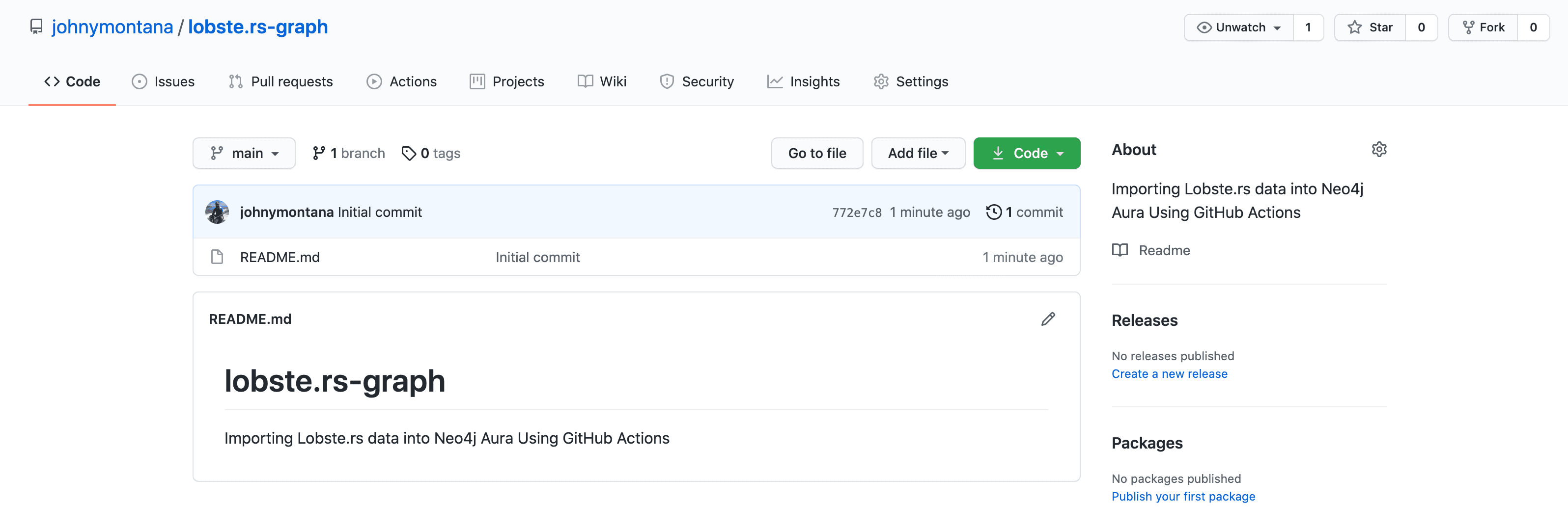 Creating a new GitHub repo