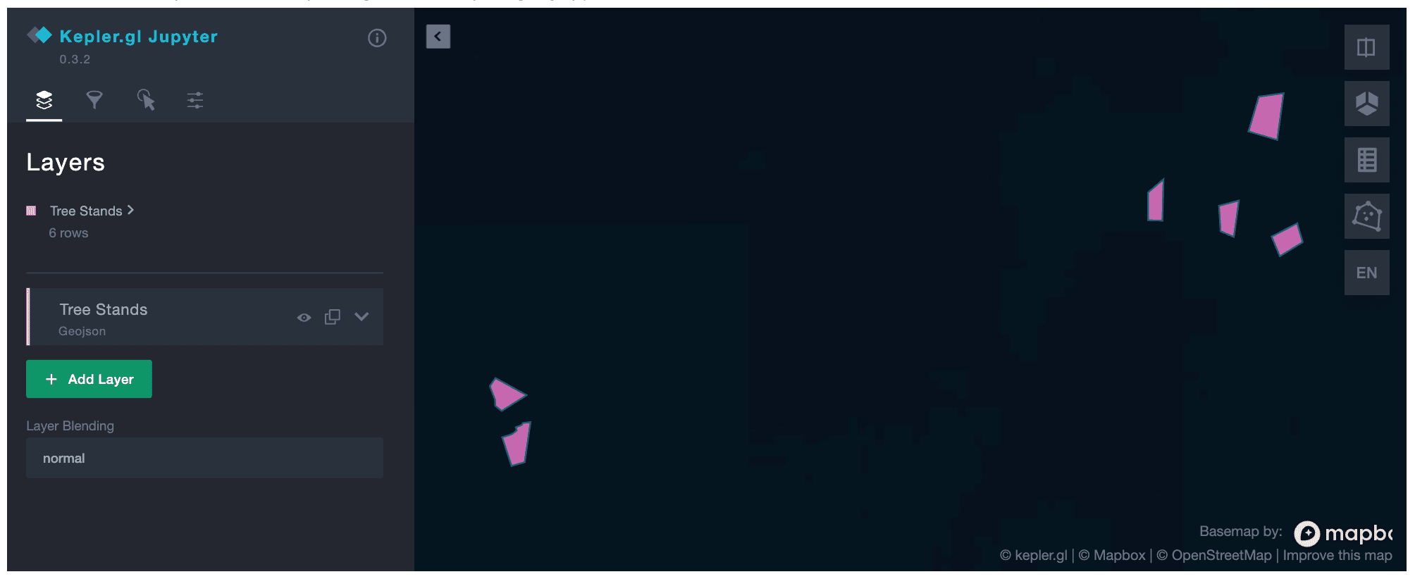 Visualizing the tree layer with SedonaKepler