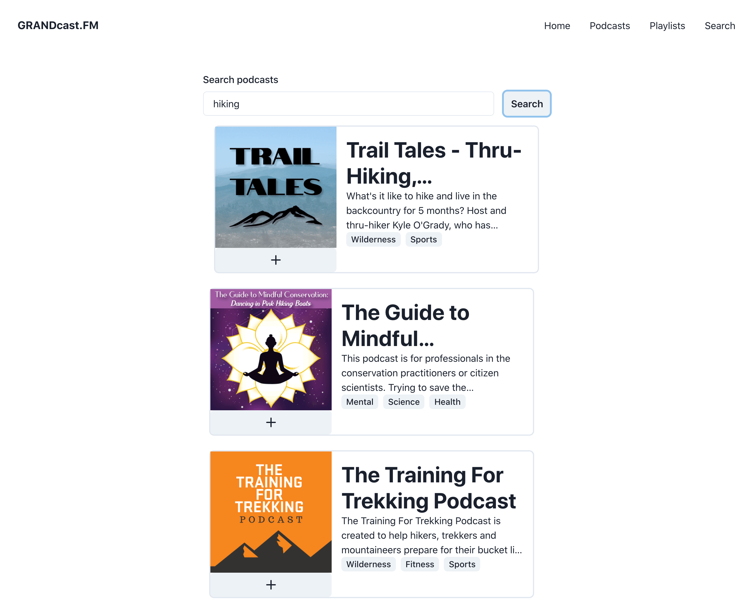 Podcast search built with Chakra UI