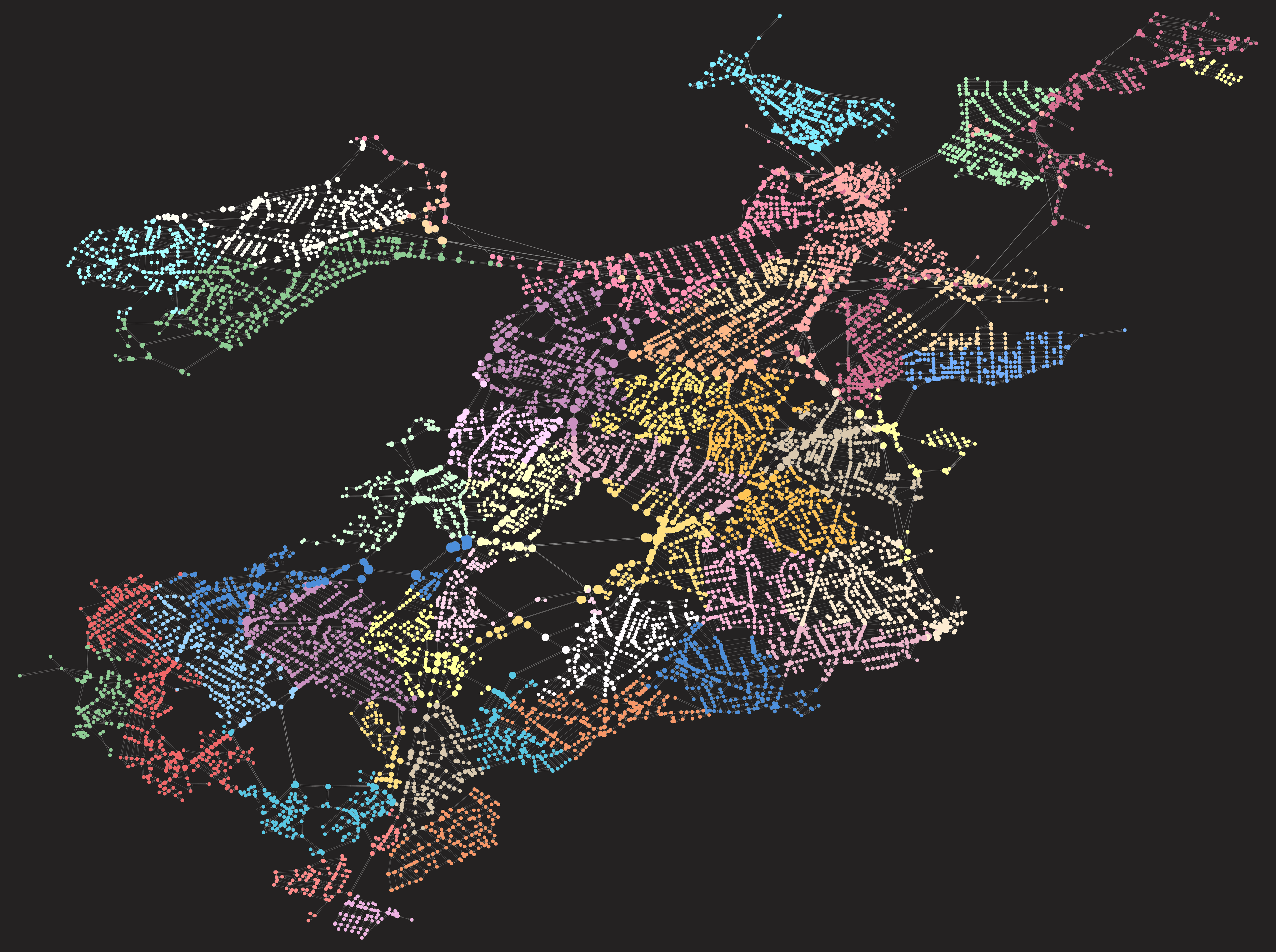 Visualization of Boston road network