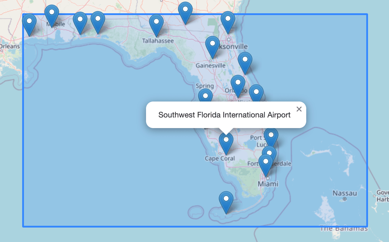 Airline flight plot