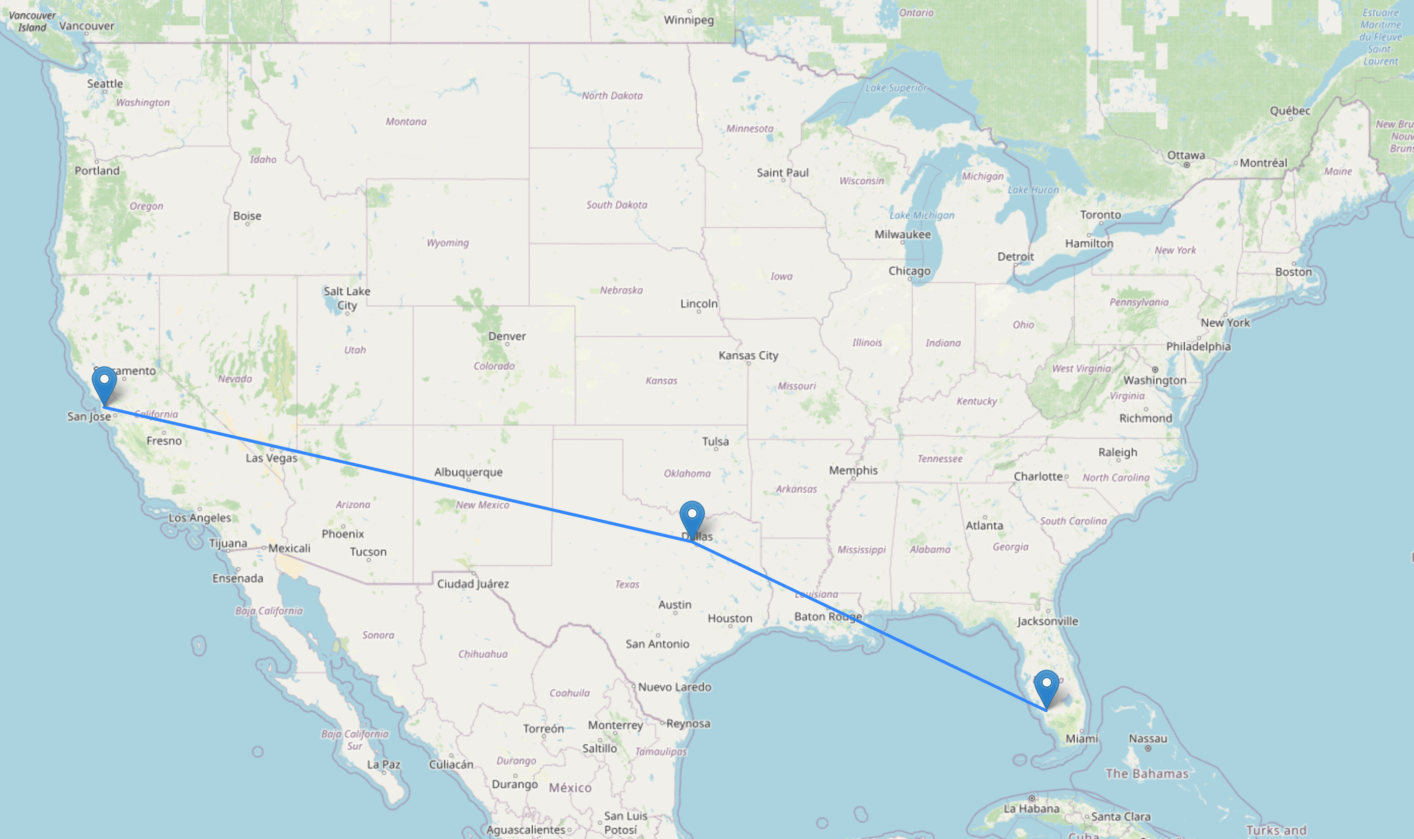 Airline flight plot